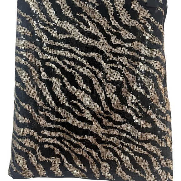 THML Zebra Print Sequin Skirt - Picture 2 of 4